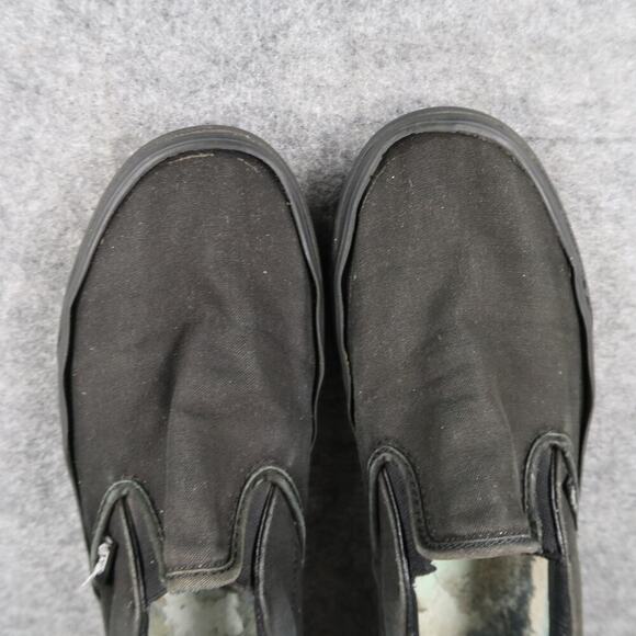 Vans Shoes Mens 8.5 Sneakers Classic Slip On Black Canvas Casual Skate Flat - Picture 8 of 12